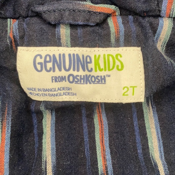 Genuine Kids from Oshkosh navy blue quilted soft corduroy jacket. Size 2T EUC. - Picture 6 of 7